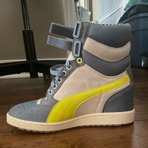 High top wedge sneakers